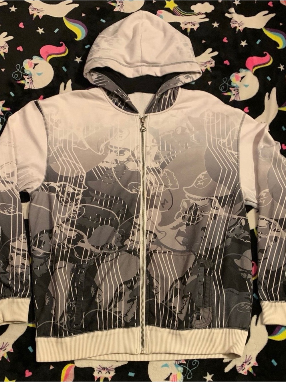 Vintage AOP Metal Mulisha Full Zip Hoodie